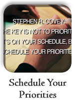 Schedule your priorities, 2 minutes
