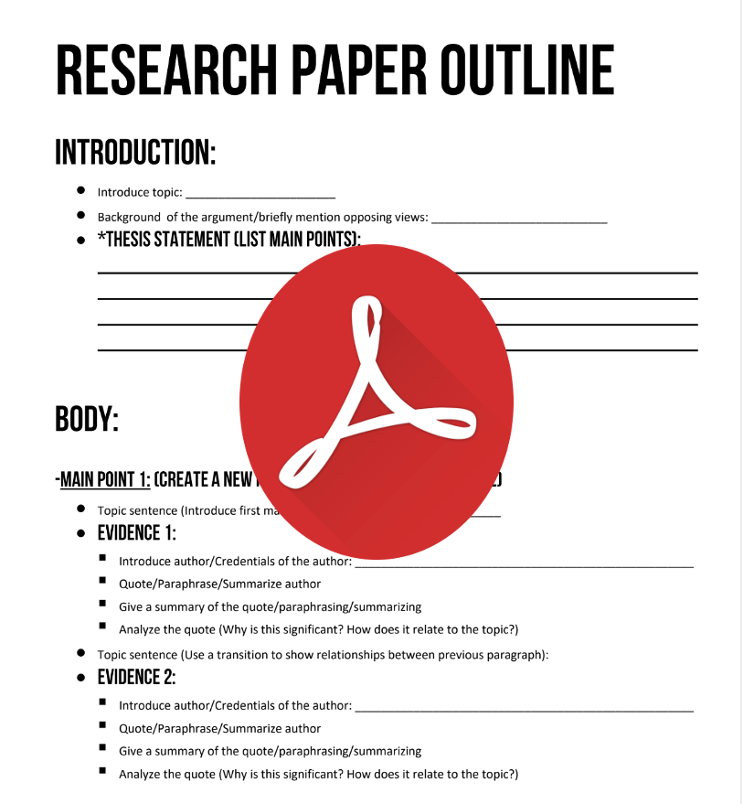 Research Paper Outline