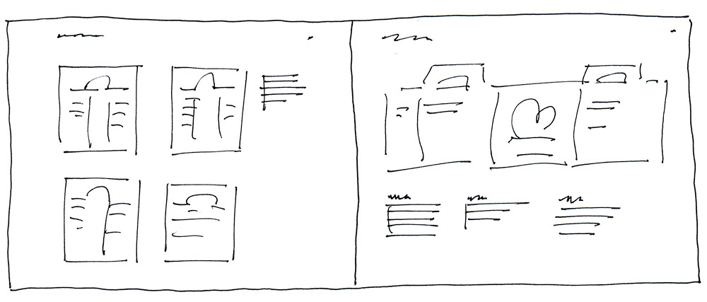 Two pages in landscape format. Both pages contain a heading in the upper left corner and a page number in the upper right corner. The first page has four images of one side of the carton. There is one small caption on the right side of the page. The second page contains an image of the carton flattened to show all the sides. There are three captions underneath this image.