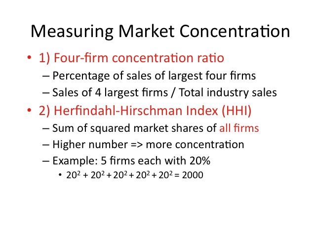 Measuring Market Concentration