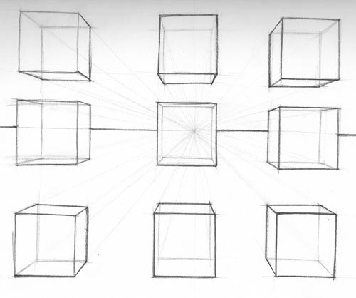 how to draw a cube in perspective