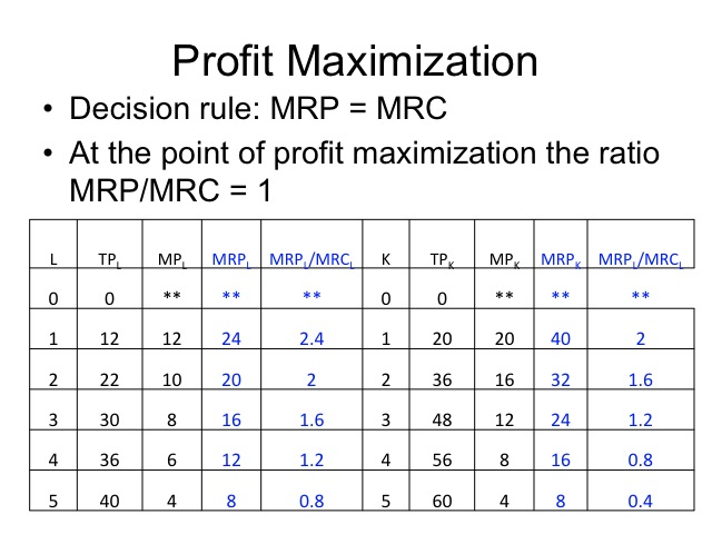 Profit Maximization