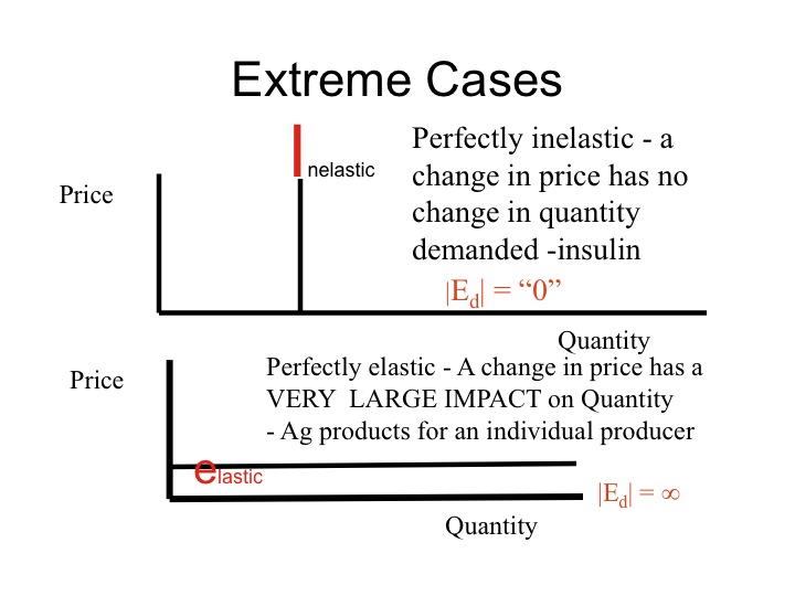 perfectly elastic and perfectly inelastic demand