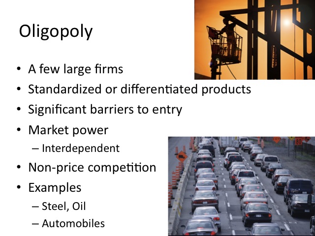 characteristics oligopoly competition