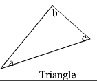 the image shows a triangle with the angles labelled